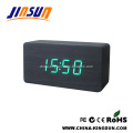 Wooden Digital Alarm White Led Clock